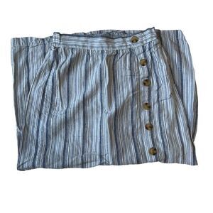 Aeropostale Stripped Linen Blend Skirt - Women’s XS